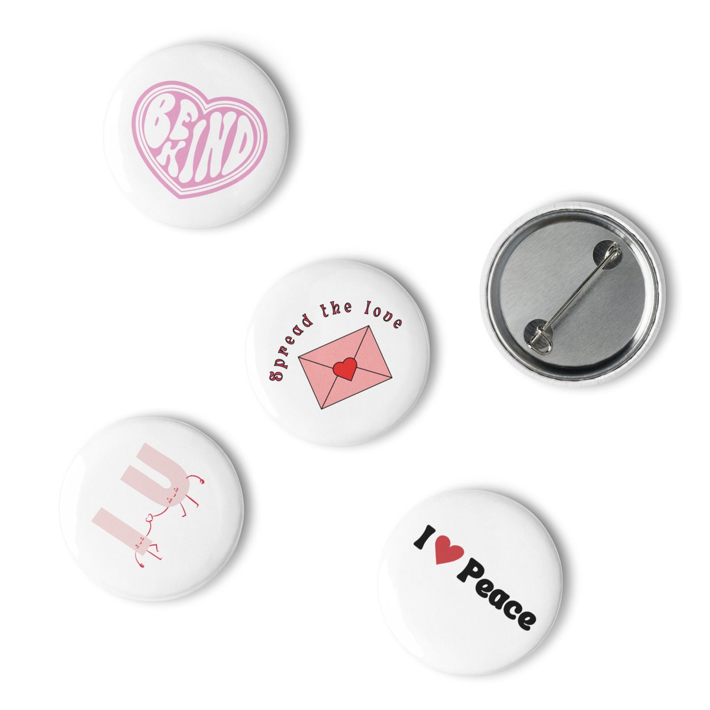 Love Set of pin buttons