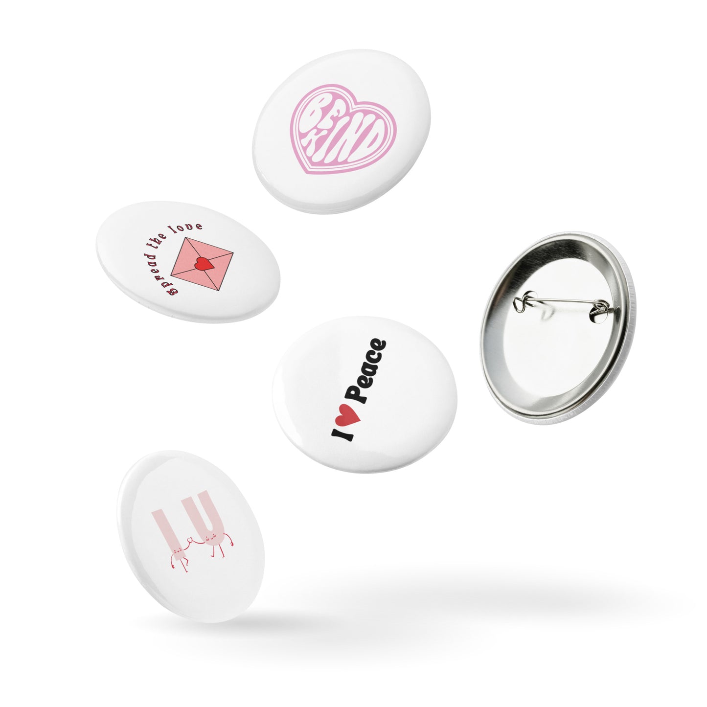 Love Set of pin buttons