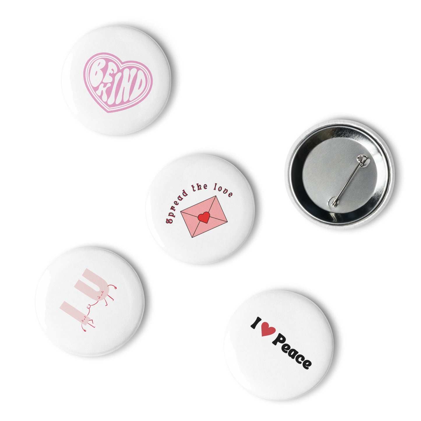 Love Set of pin buttons